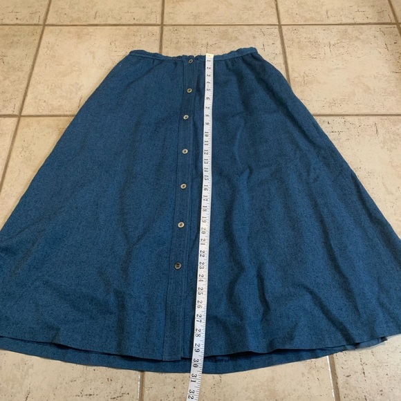 Vintage 70s Ports International Denim Button-Front Skirt - Size 8 - Picture 2 of 5